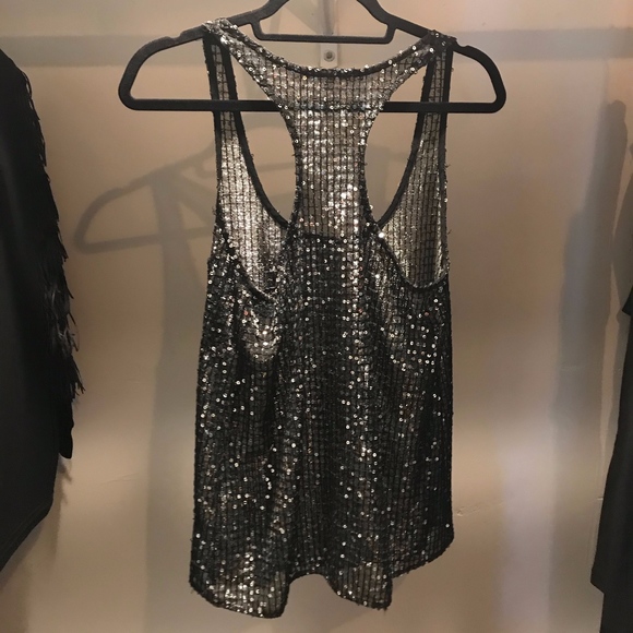 Sequin Razor Back Tank Top - Picture 3 of 7